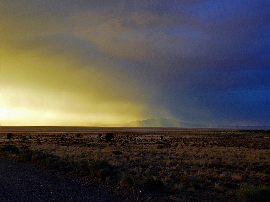 Sunset Photograph - Prarie Rain Lund Utah by Deborah Moen