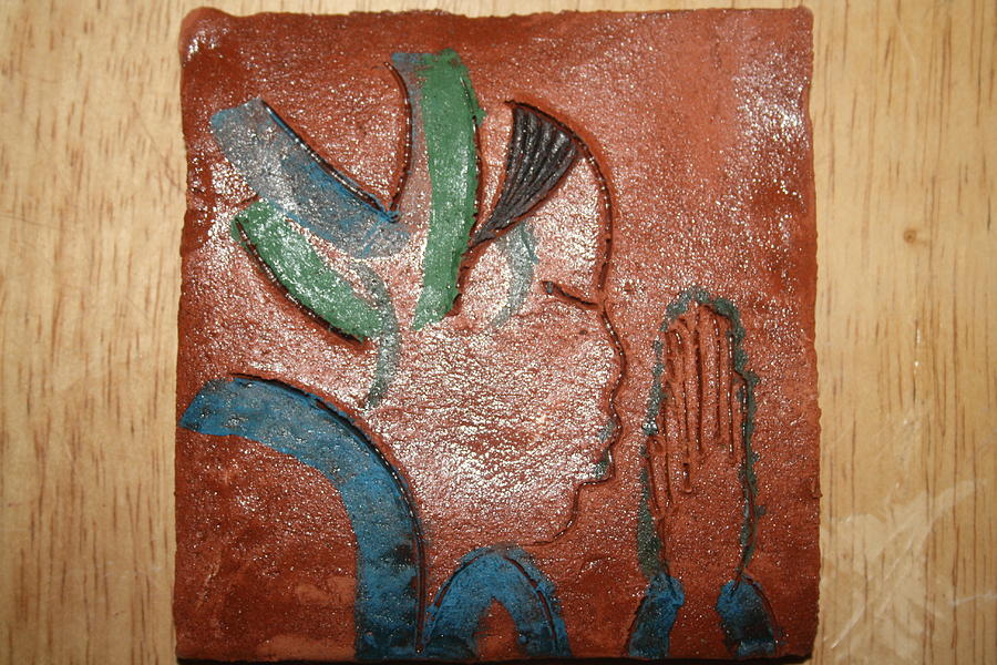 Prayer 18 - Tile Ceramic Art by Gloria Ssali