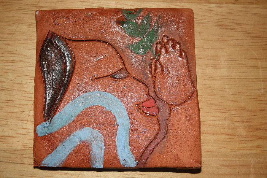 Prayer 23 - Tile Ceramic Art by Gloria Ssali