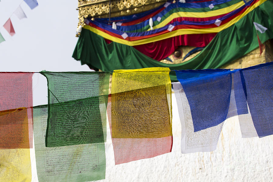 Prayer Flags Flying In The Wind Photograph