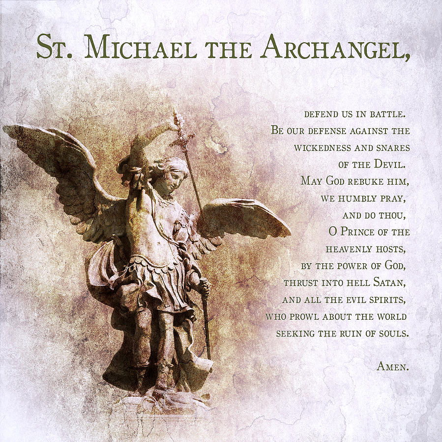 Jesus Christ Digital Art - Prayer to St. Michael the Archangel by Andy Schmalen