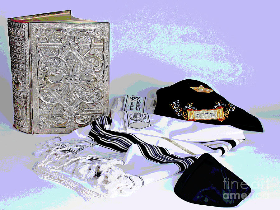 Prayers and Tallit Photograph by Larry Oskin