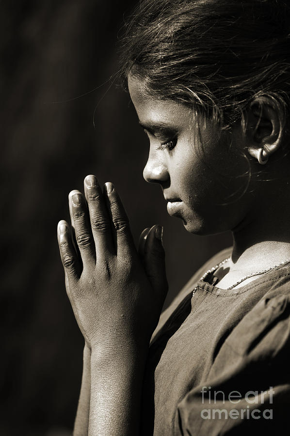 Portrait Photograph - Prayers of a Child by Tim Gainey