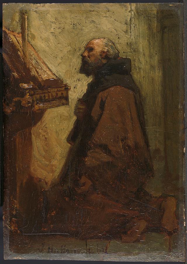 catholic monk praying