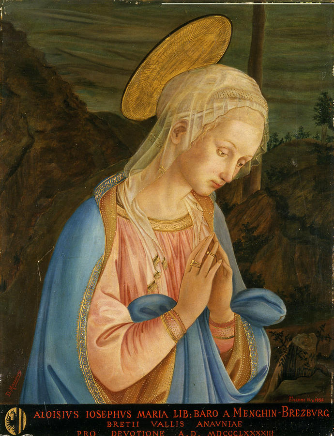 Praying Virgin Painting by Massimo Diodato