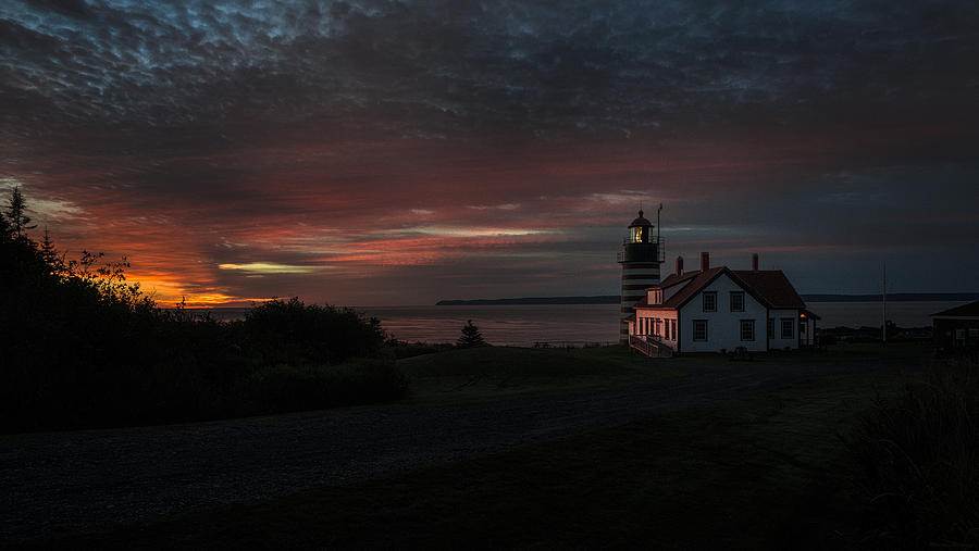 Pre Dawn Light At West Quoddy Head Lighthouse 2 Photograph by Marty Saccone