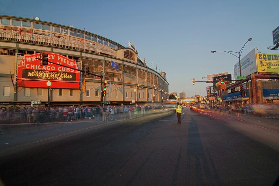Chicago Cubs Photograph - Pre-game Cubs Traffic by Sven Brogren