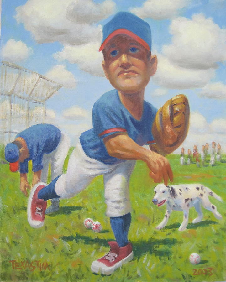 Pre-game Warm Up Painting by Texas Tim Webb