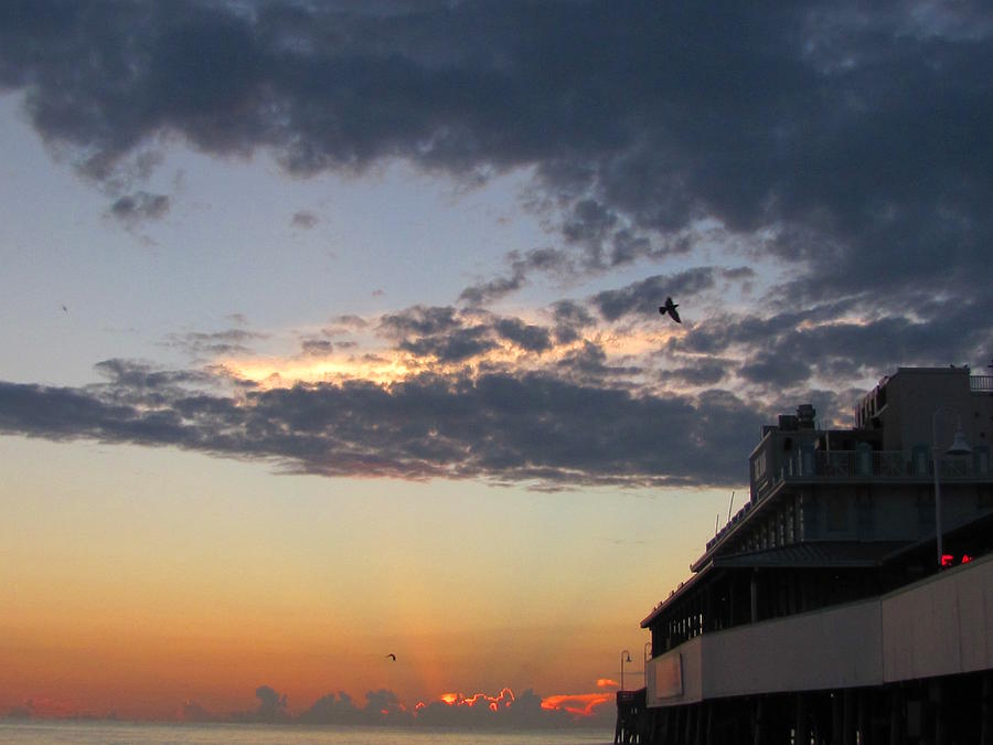  Pre-Sunrise on Daytona Beach Pier  002  Photograph by Christopher Mercer