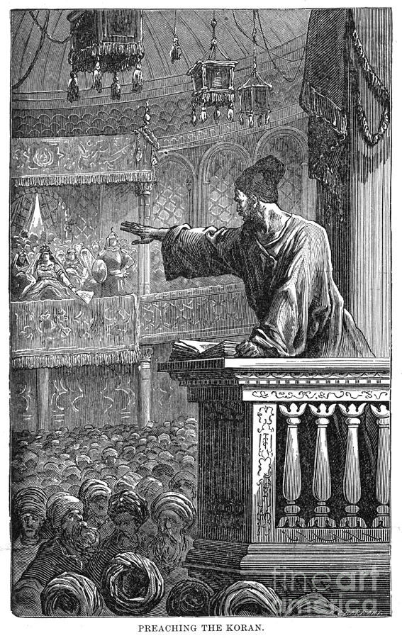 PREACHING THE KORAN, c1894.  Drawing by Granger