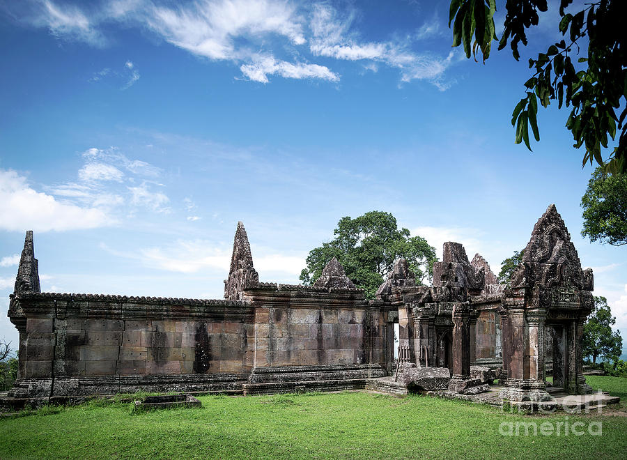 Preah Vihear Famous Ancient Temple Ruins Landmark In Cambodia Photograph by JM Travel Photography
