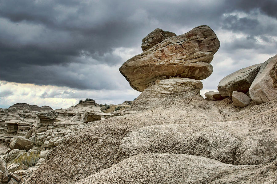 Precarious - Toadstool Geologic Park Photograph by Nikolyn McDonald
