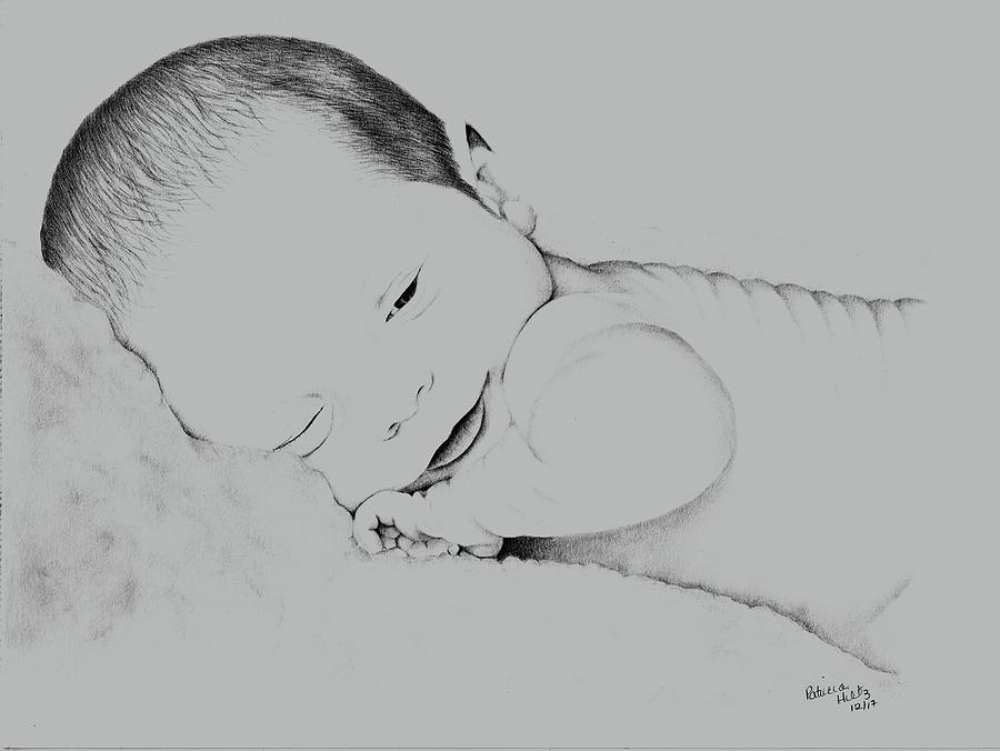 Precious Baby Drawing by Patricia Hiltz