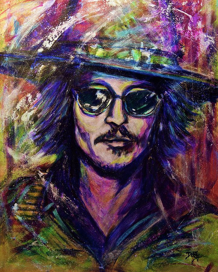 Precious Metals, Johnny Depp Painting by Debi Starr