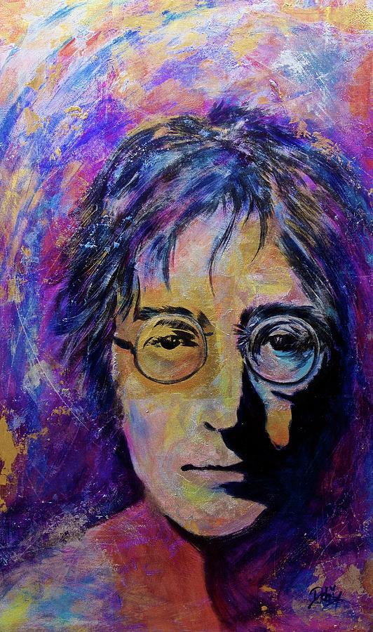 Precious Metals Lennon Painting by Debi Starr
