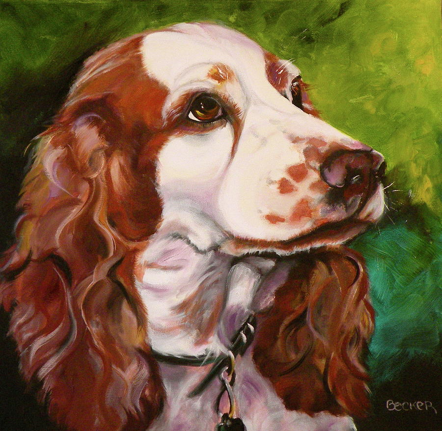 Dog Painting - Precious Spaniel by Susan A Becker