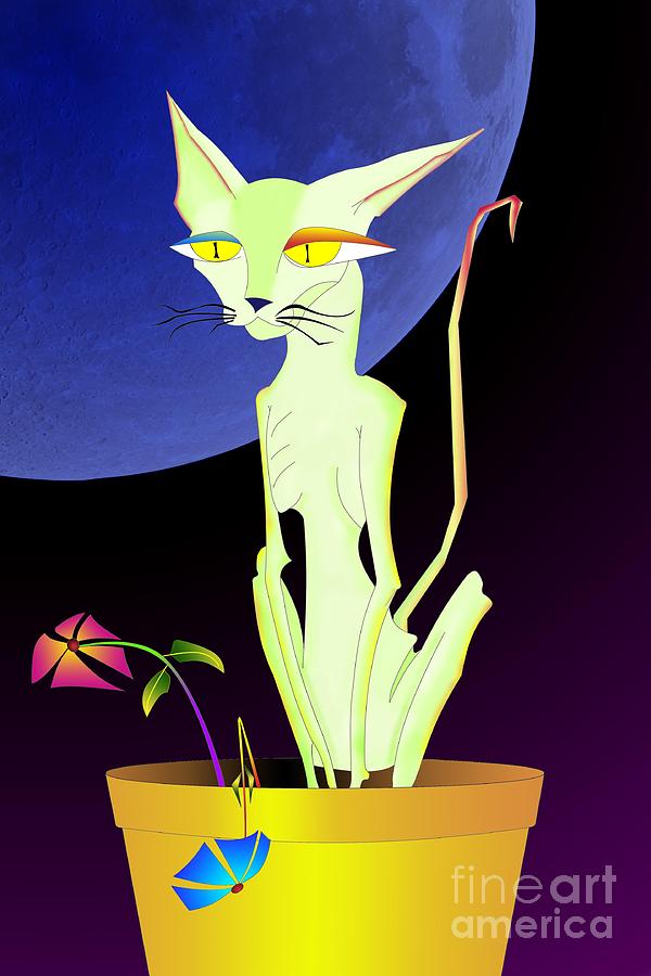 Precious the Cat Digital Art by Tim Hightower