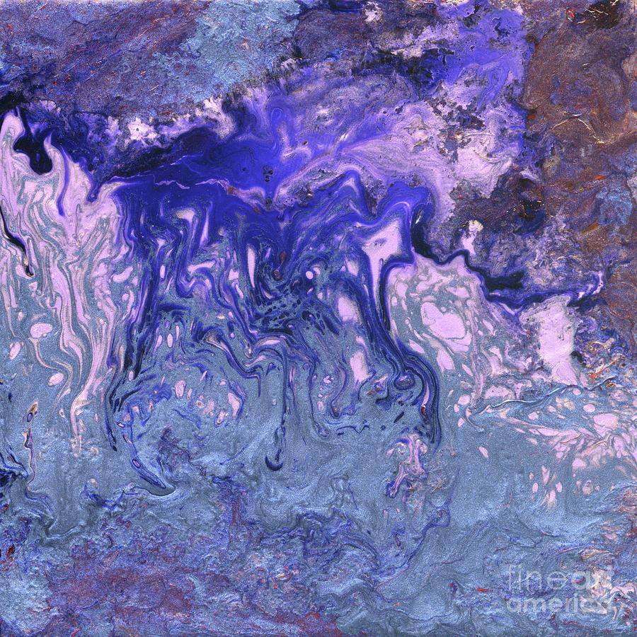 Indigo Mixed Media - Precipice of Night by Terry McConnell Indigo Mixed Media - Precipice of Night by Terry McConnell