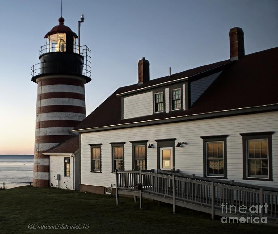 Lighthouse Photograph - Predawn Beauty by Catherine Melvin