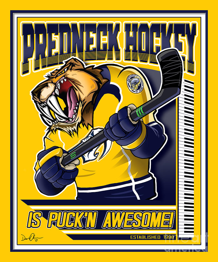 Predneck Hockey Digital Art by Don Olea