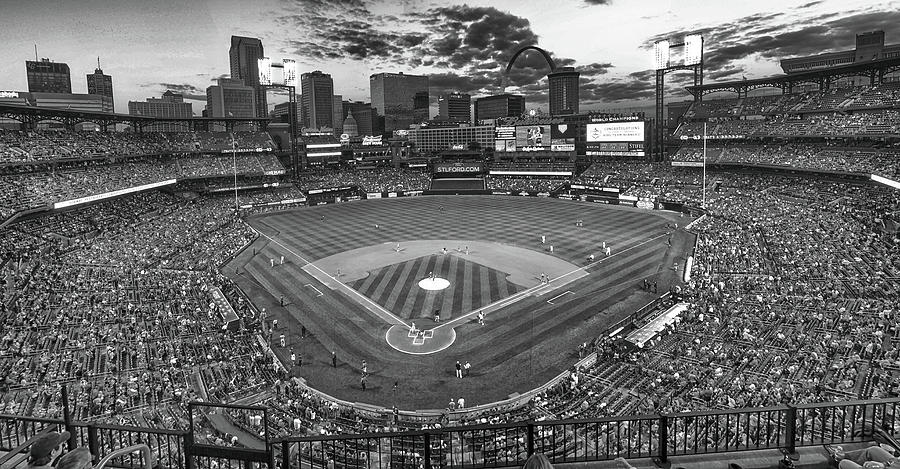 Pregame at Busch BW Photograph by C H Apperson
