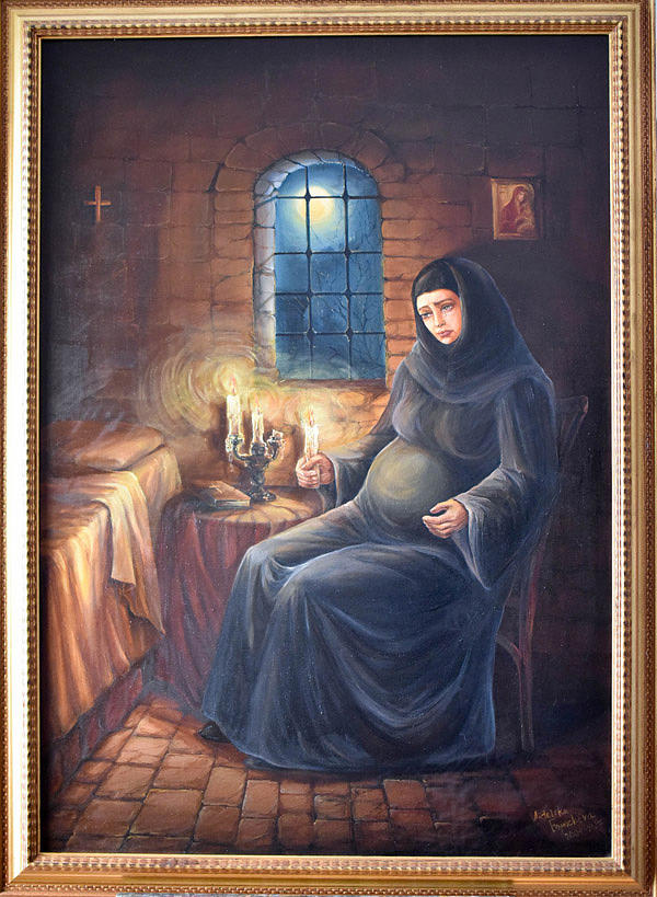 Pregnant Nun Painting by Angelika Fomicheva