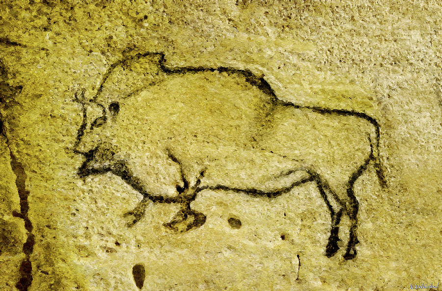 Prehistoric Bison 1- La Covaciella Digital Art by Weston Westmoreland