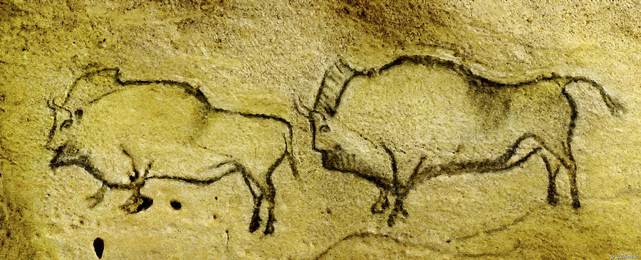 Prehistoric Bison - La Covaciella Digital Art by Weston Westmoreland