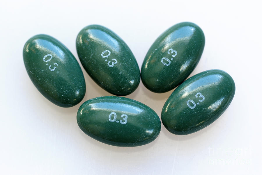 Premarin 0.3 Mg Pills Photograph by Scimat