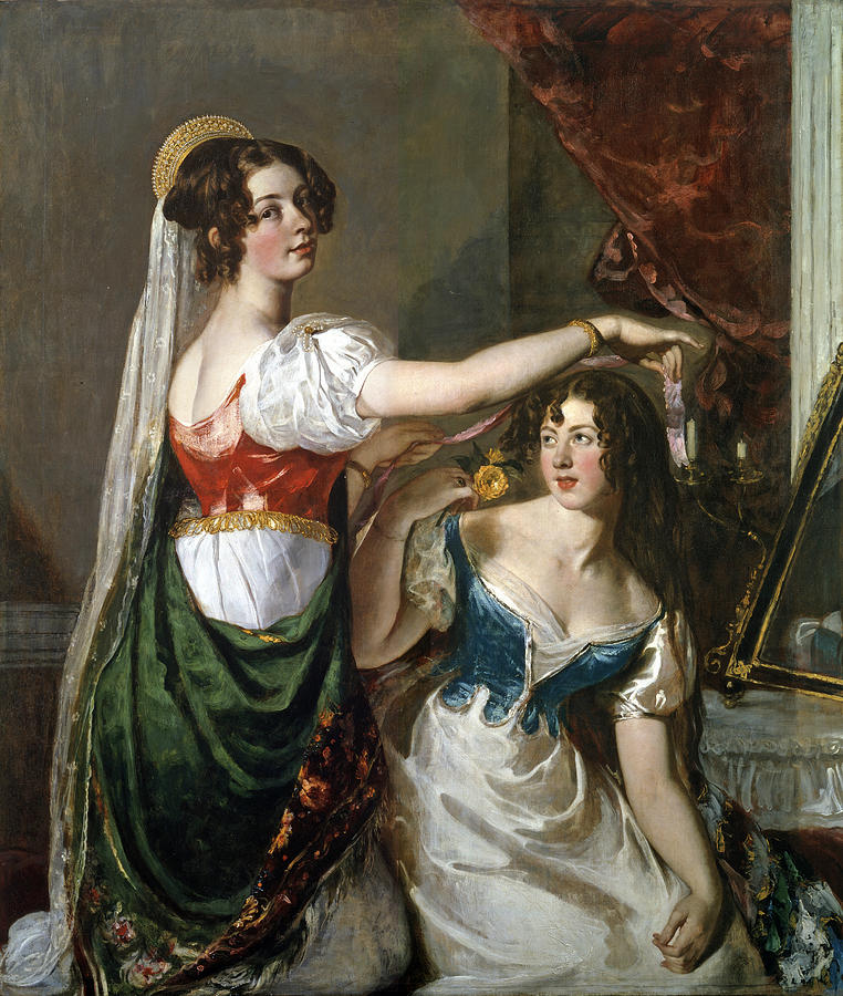 William Etty Painting - Preparing for a Fancy Dress Ball by William Etty