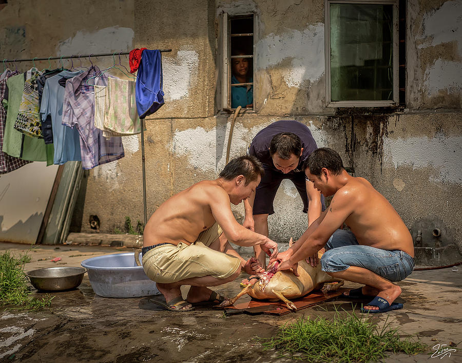 Preparing Lunch IN China Photograph by Endre Balogh