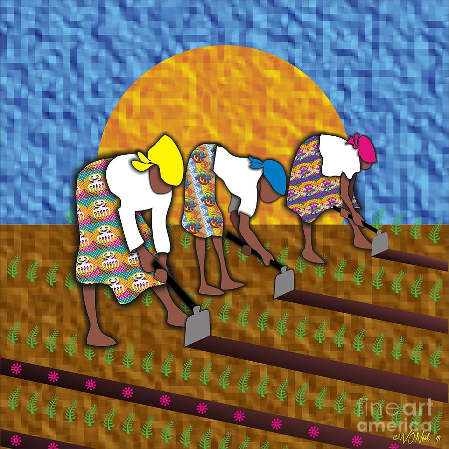 Pattern Digital Art - Preparing The Land For Seed by Walter Neal