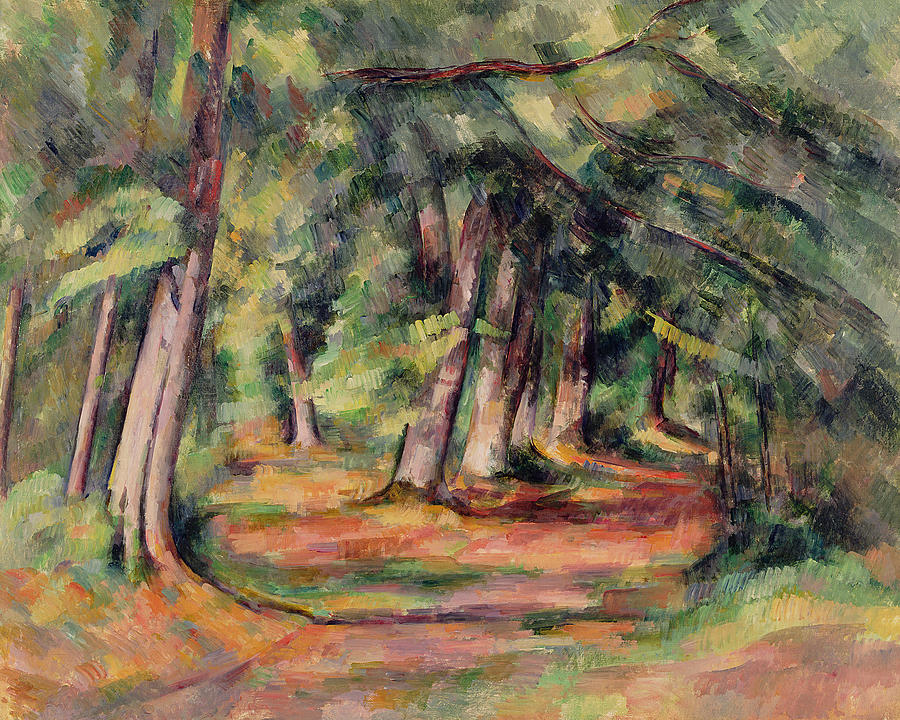 Tree Painting - Pres du Jas de Bouffan by Paul Cezanne