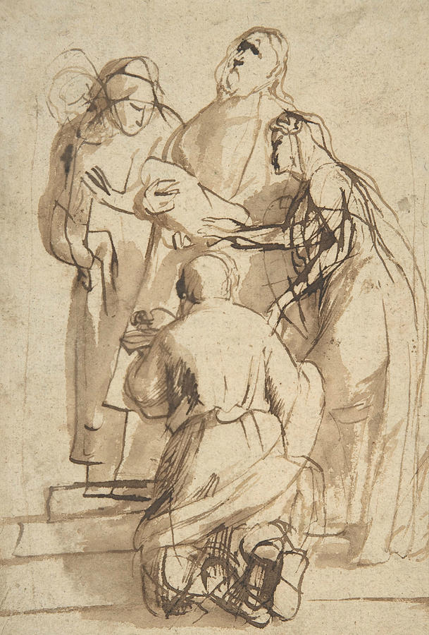 Presentation in the Temple Drawing by Peter Paul Rubens