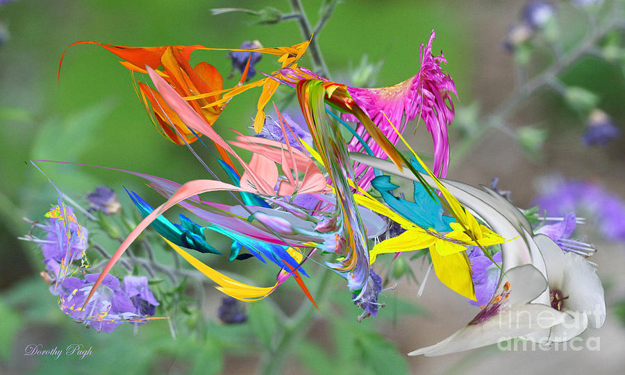 Flower Digital Art - Presentation of the Flowers by Dorothy  Pugh