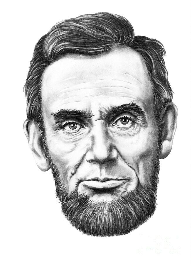 President Abe Lincoln Drawing by Murphy Elliott