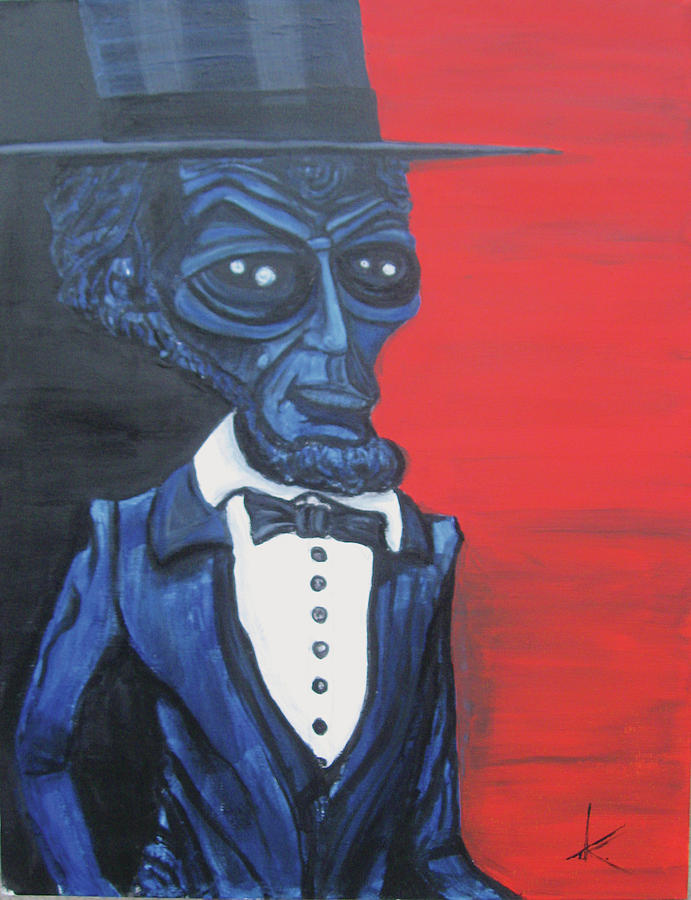 President Alienham Lincoln Painting by Similar Alien