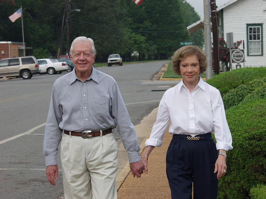 President and Mrs. Jimmy Carter Photograph by Jerry Battle