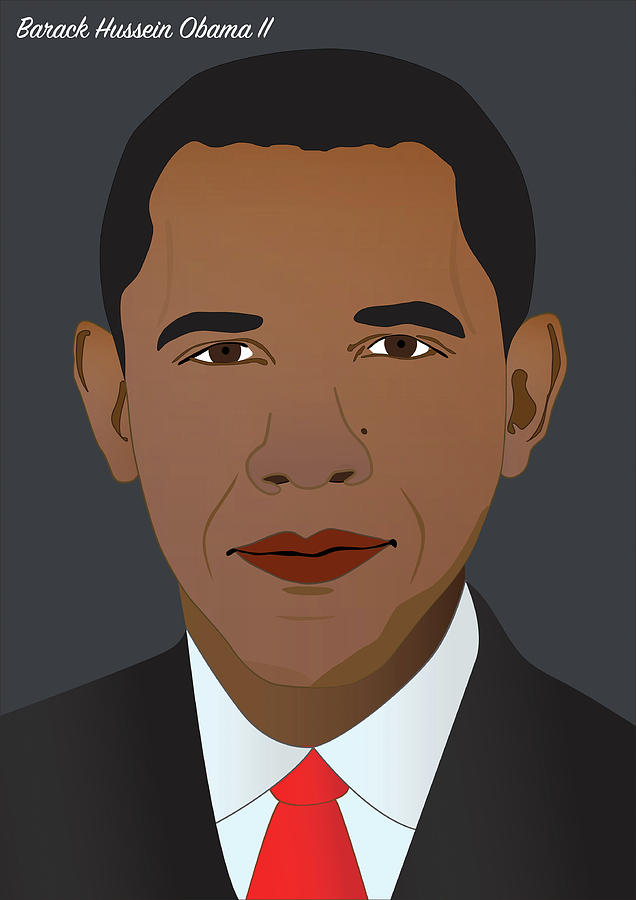 President Barack Hussein Obama II Drawing by Alain De Maximy