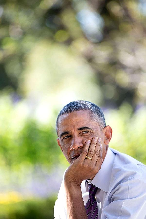 President Barack Obama 3 Painting by Celestial Images