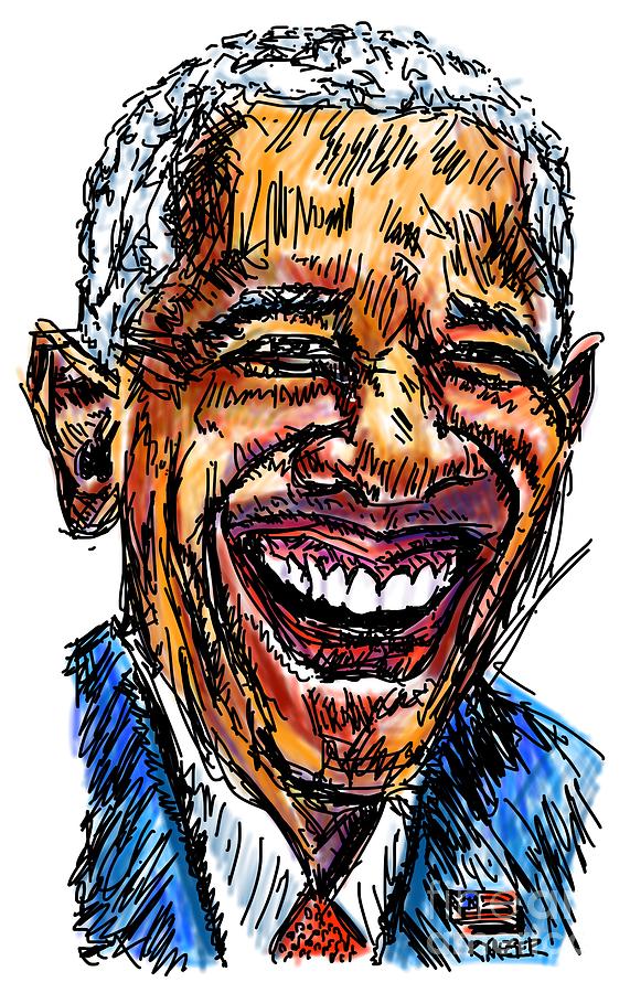 President Barack Obama Digital Art by Robert Yaeger