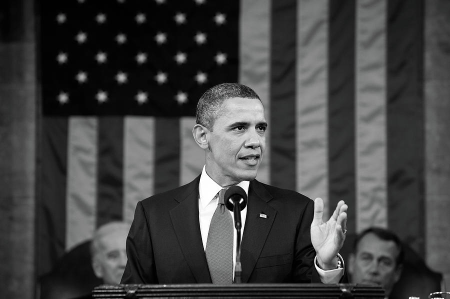 President Barack Obama - State Of The Union Address Photograph by Mountain Dreams