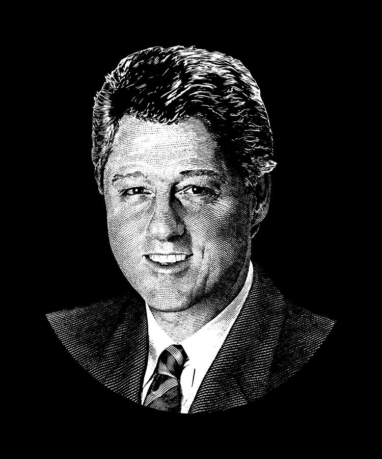 President Bill Clinton Graphic Digital Art by War Is Hell Store