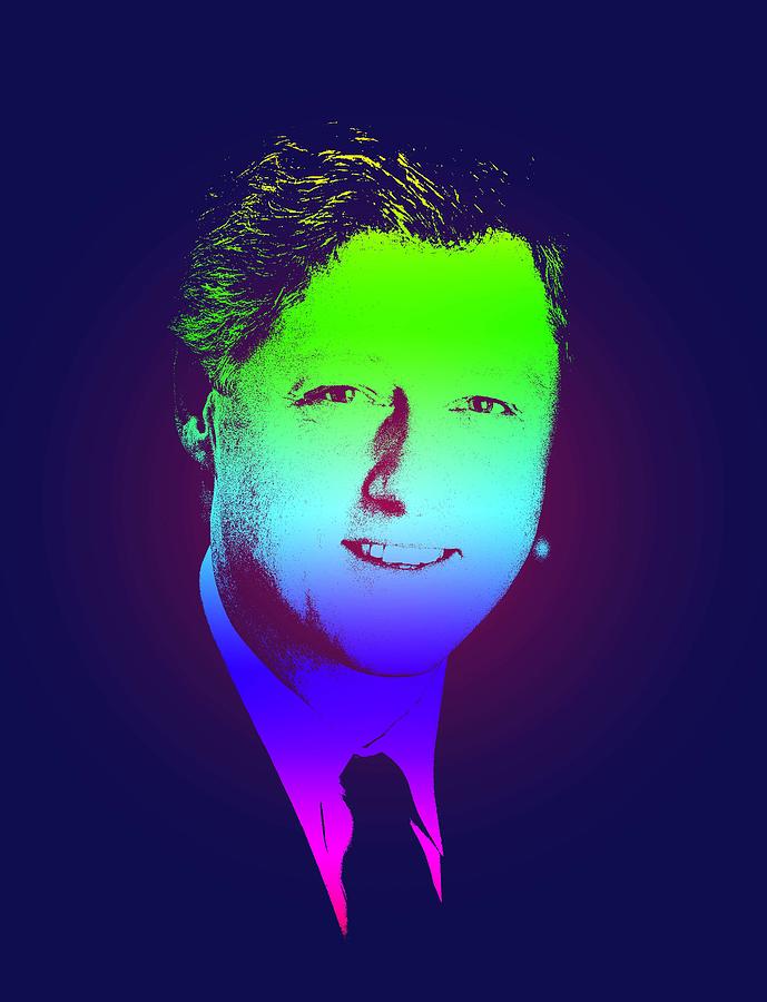 President Bill Clinton Poster Painting by Celestial Images
