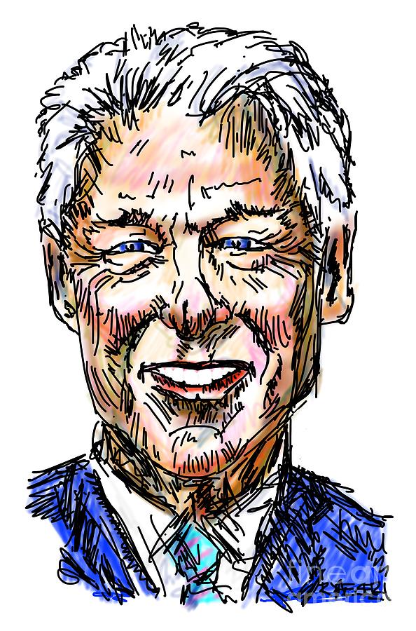 President Bill Clinton Digital Art by Robert Yaeger