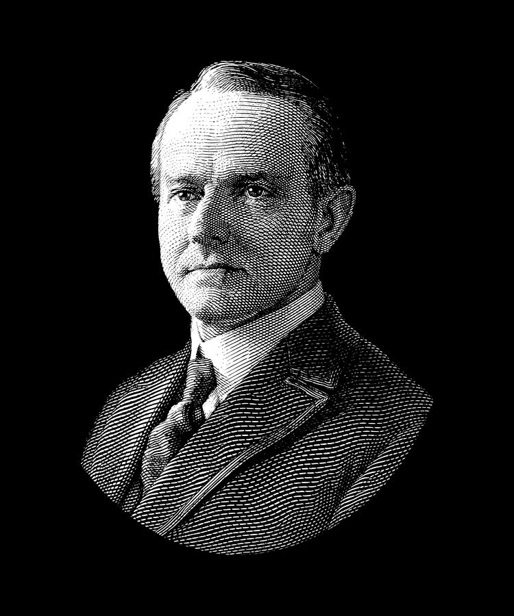 President Calvin Coolidge Graphic Digital Art by War Is Hell Store