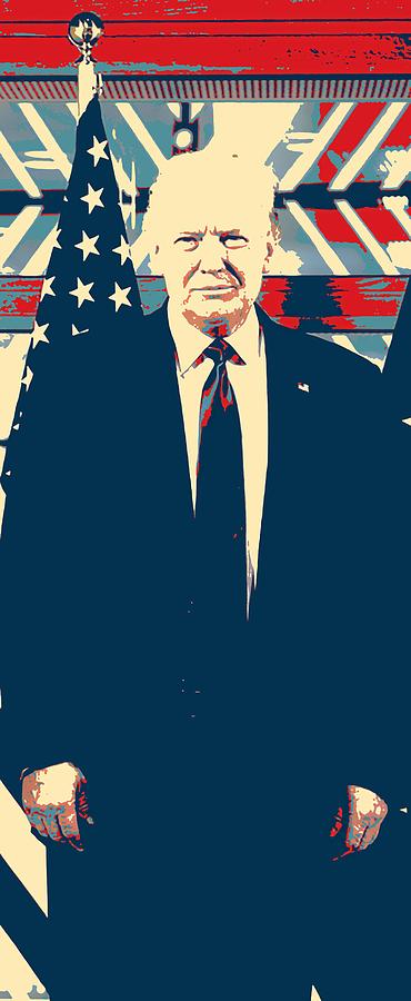 President Donald J. Trump Poster Painting by Celestial Images