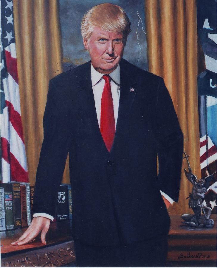 President Donald Trump Painting by Henry Godines | Fine Art America