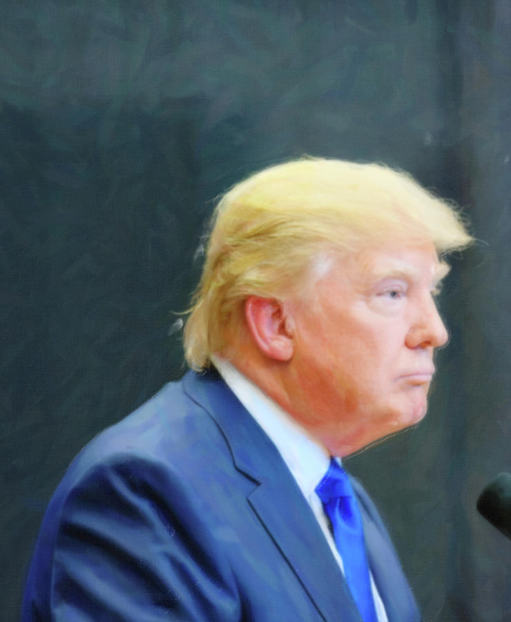 President Donald Trump - Pastel Painting by Celestial Images