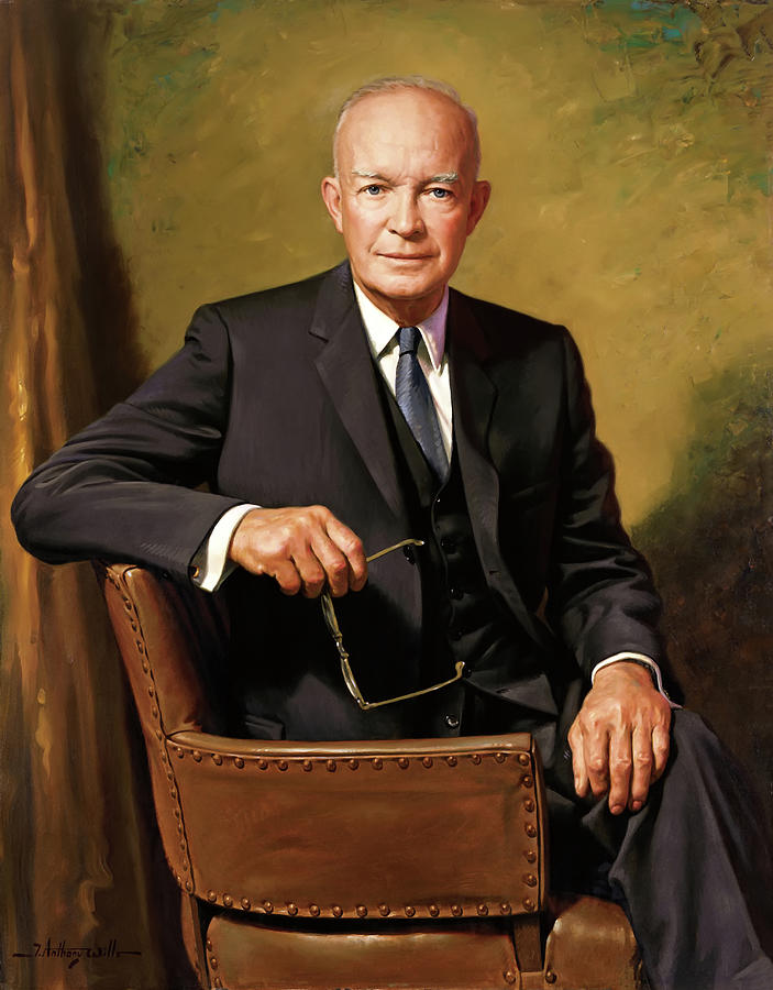 President Dwight D Eisenhower Painting by Mountain Dreams